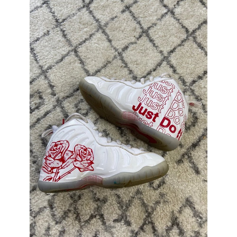 Nike Lil Posite One University Red White CU1055-100 PS Size 12 C